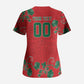 Custom Morocco Desert Rose Floral Scrub Top Africa Women’s Football Champion Series 2026