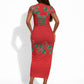 Custom Morocco Desert Rose Floral Short Sleeve Bodycon Dress Africa Women’s Football Champion Series 2026