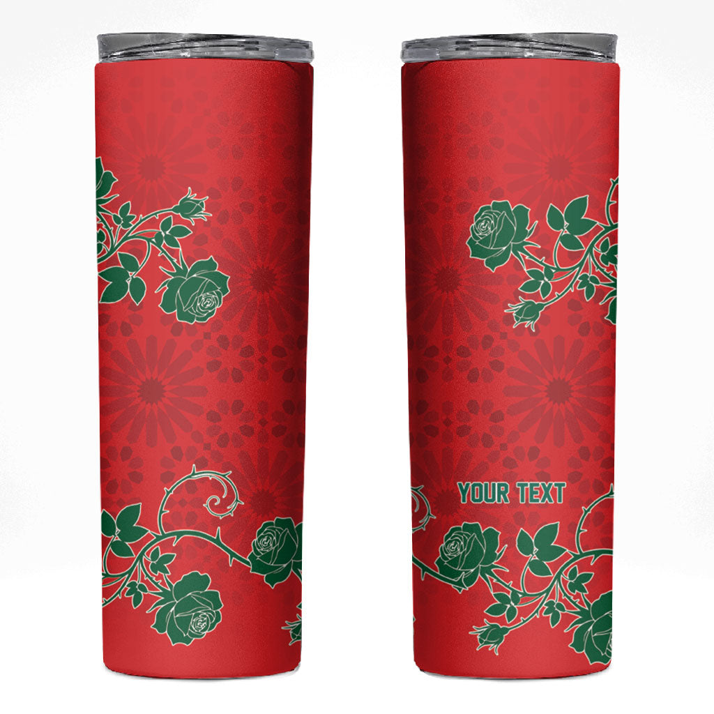 Custom Morocco Desert Rose Floral Skinny Tumbler Africa Women’s Football Champion Series 2026