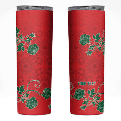 Custom Morocco Desert Rose Floral Skinny Tumbler Africa Women’s Football Champion Series 2026