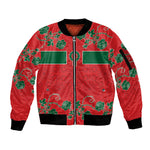 Custom Morocco Desert Rose Floral Sleeve Zip Bomber Jacket Africa Women’s Football Champion Series 2026