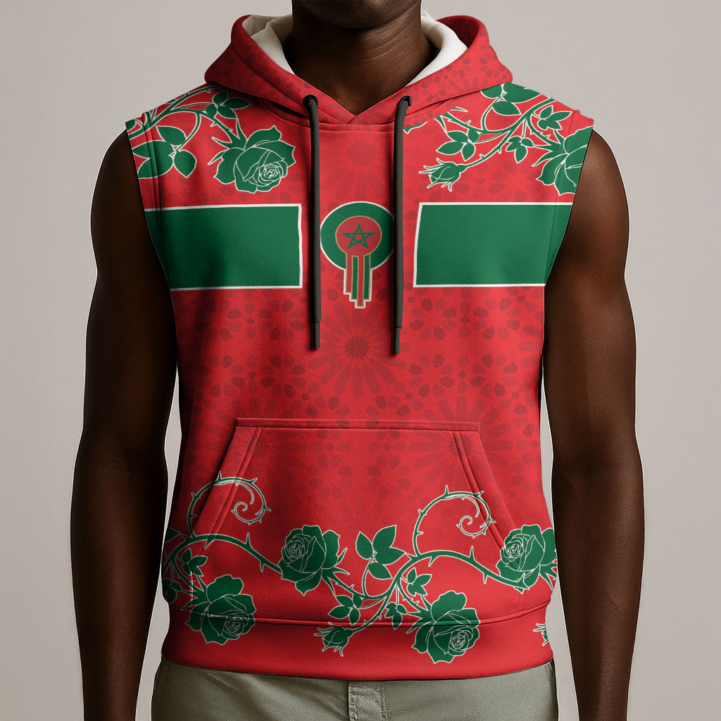 Custom Morocco Desert Rose Floral Sleeveless Hoodie Africa Women’s Football Champion Series 2026