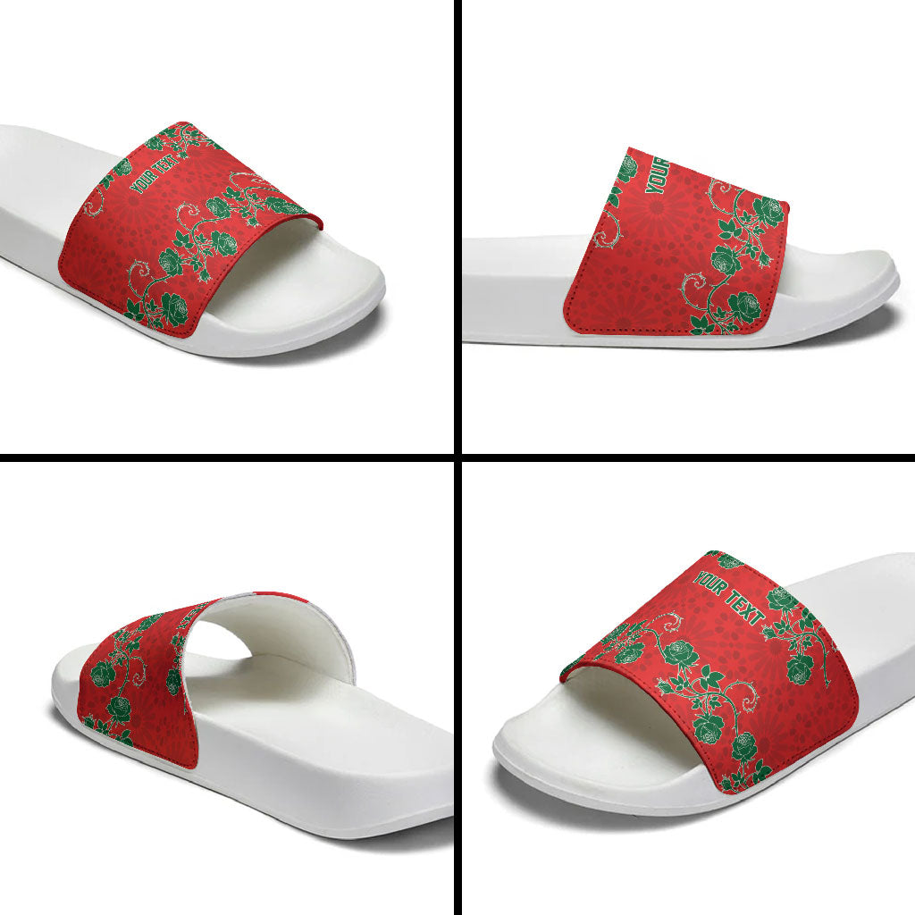 Custom Morocco Desert Rose Floral Slide Sandals Africa Women’s Football Champion Series 2026