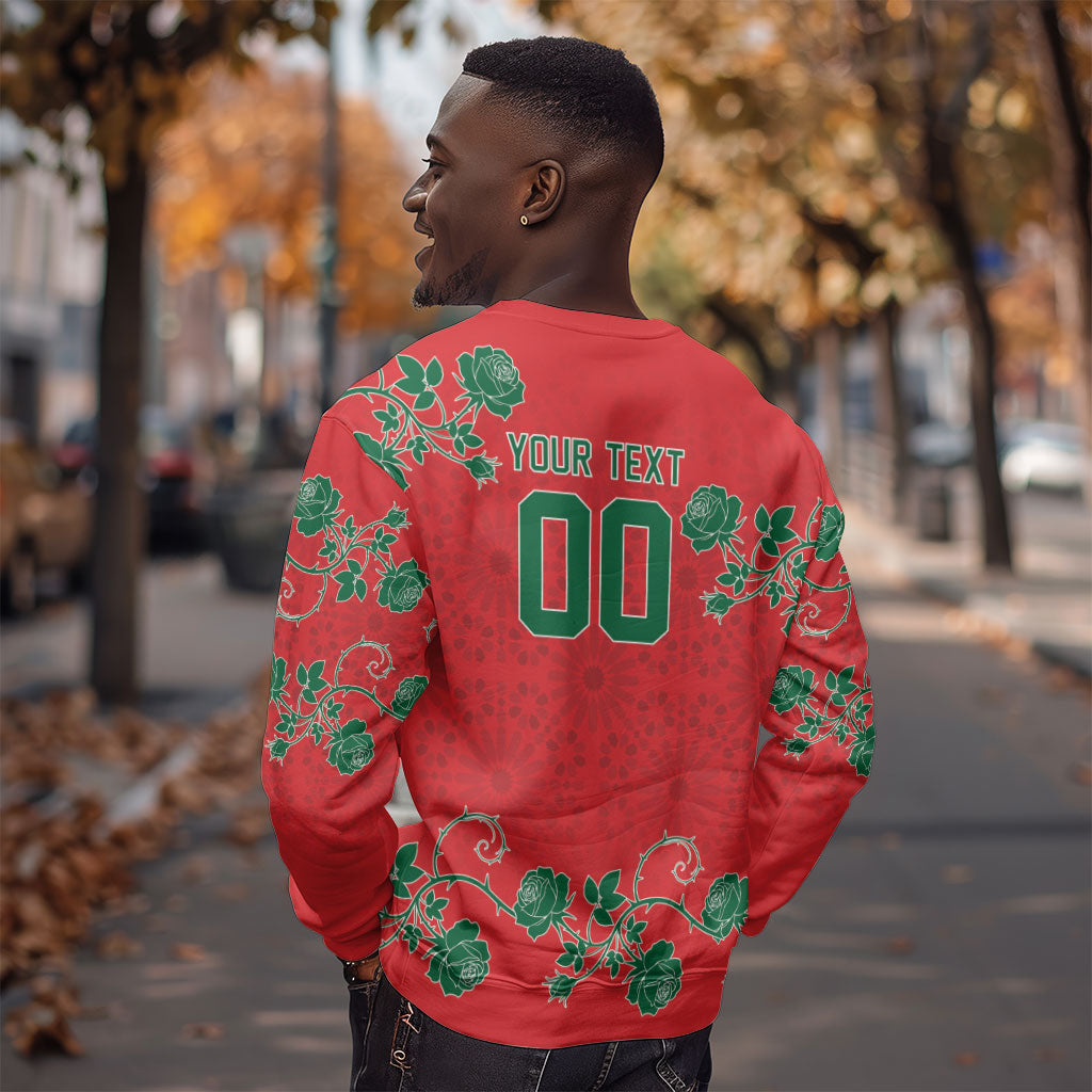 Custom Morocco Desert Rose Floral Sweatshirt Africa Women’s Football Champion Series 2026