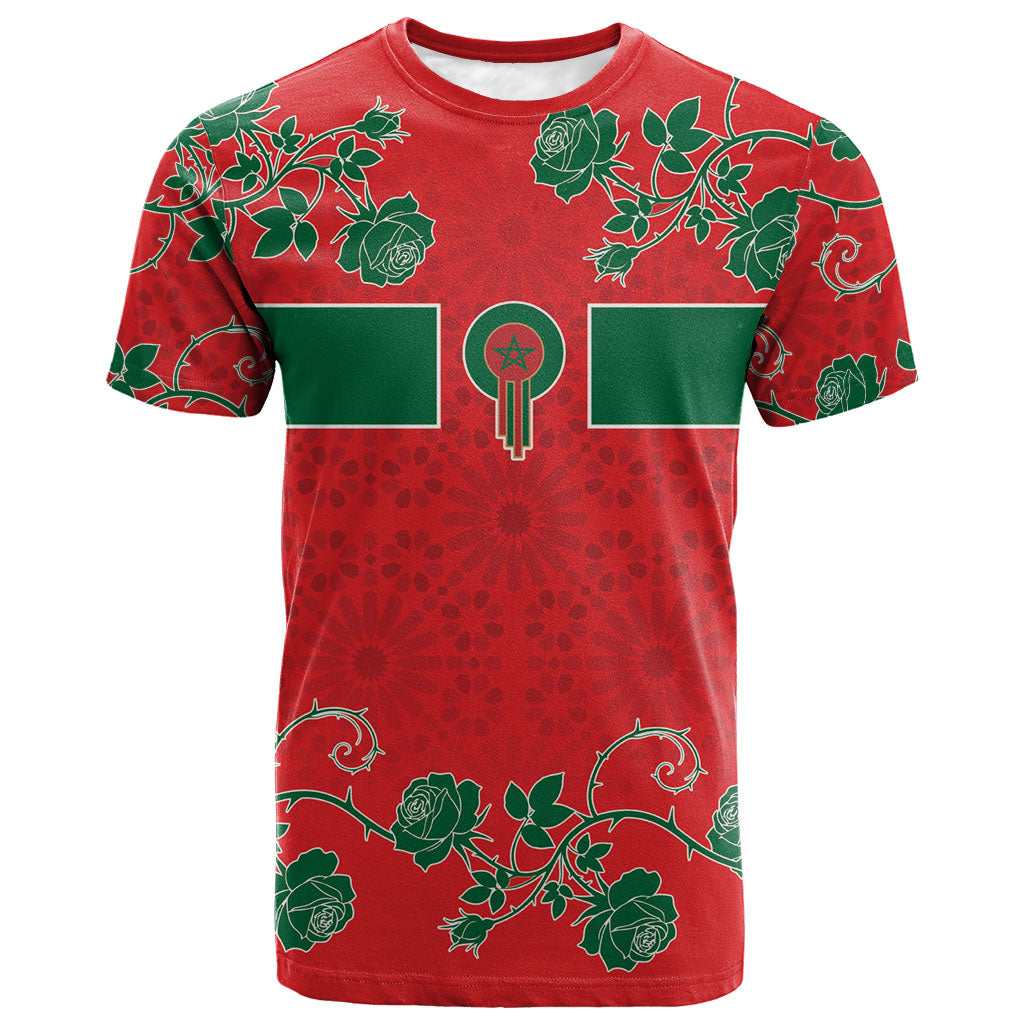 Custom Morocco Desert Rose Floral T shirt Africa Women’s Football Champion Series 2026