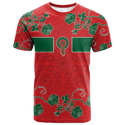 Custom Morocco Desert Rose Floral T shirt Africa Women’s Football Champion Series 2026