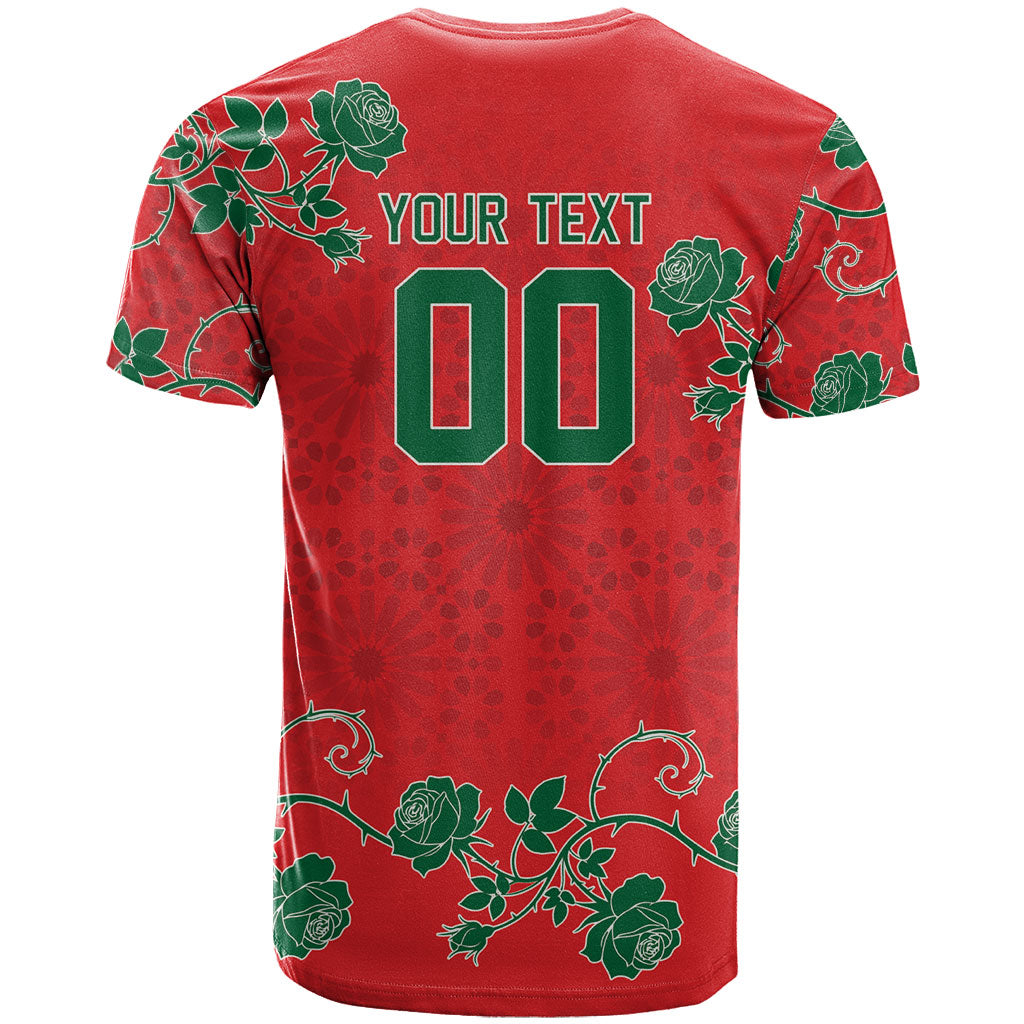 Custom Morocco Desert Rose Floral T shirt Africa Women’s Football Champion Series 2026