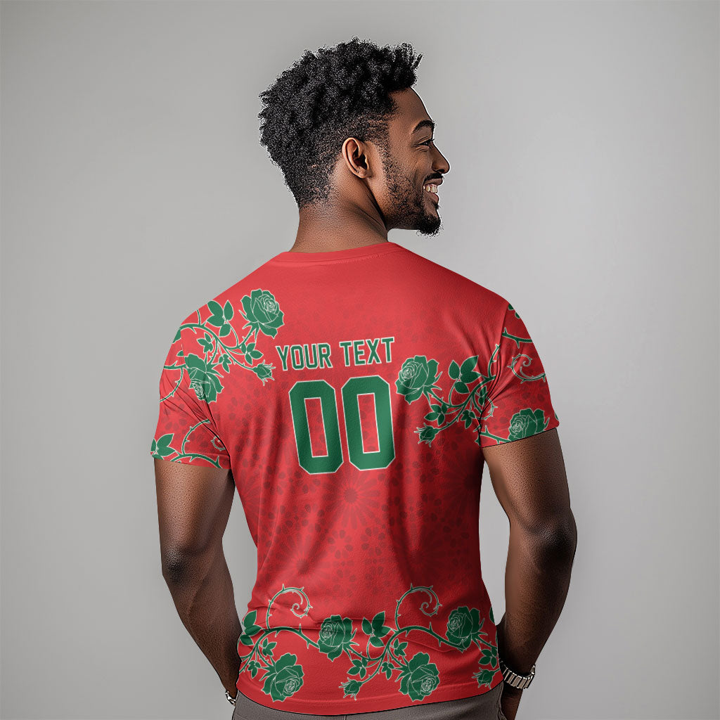 Custom Morocco Desert Rose Floral T shirt Africa Women’s Football Champion Series 2026