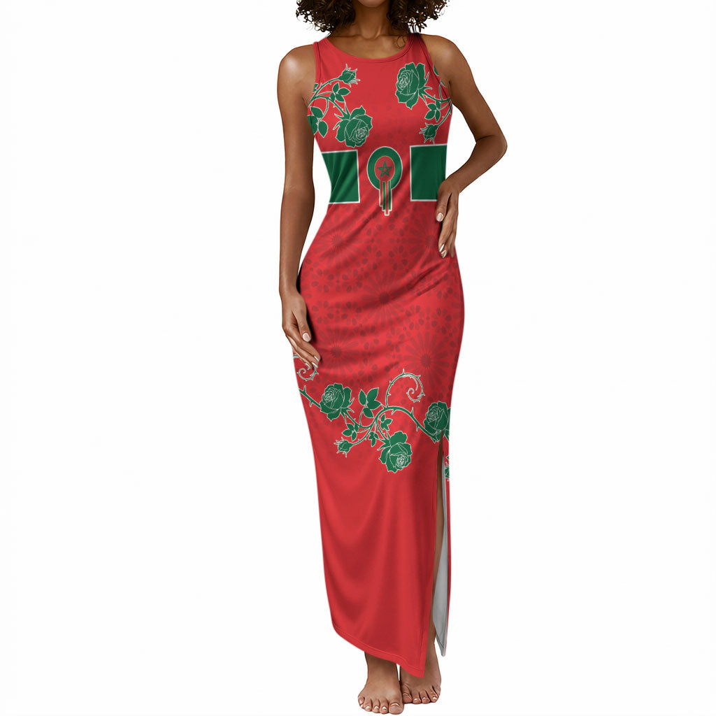 Custom Morocco Desert Rose Floral Tank Maxi Dress Africa Women’s Football Champion Series 2026
