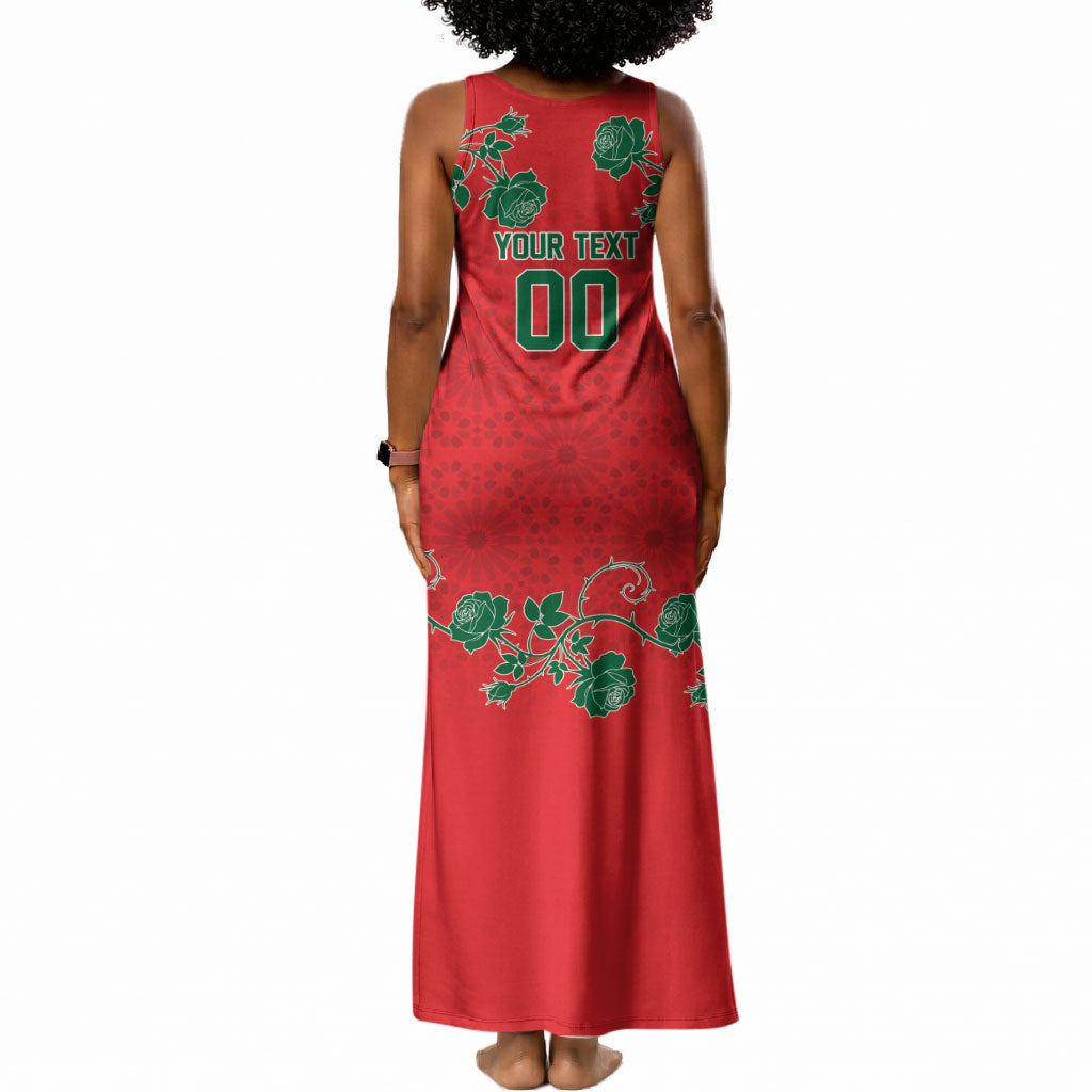 Custom Morocco Desert Rose Floral Tank Maxi Dress Africa Women’s Football Champion Series 2026