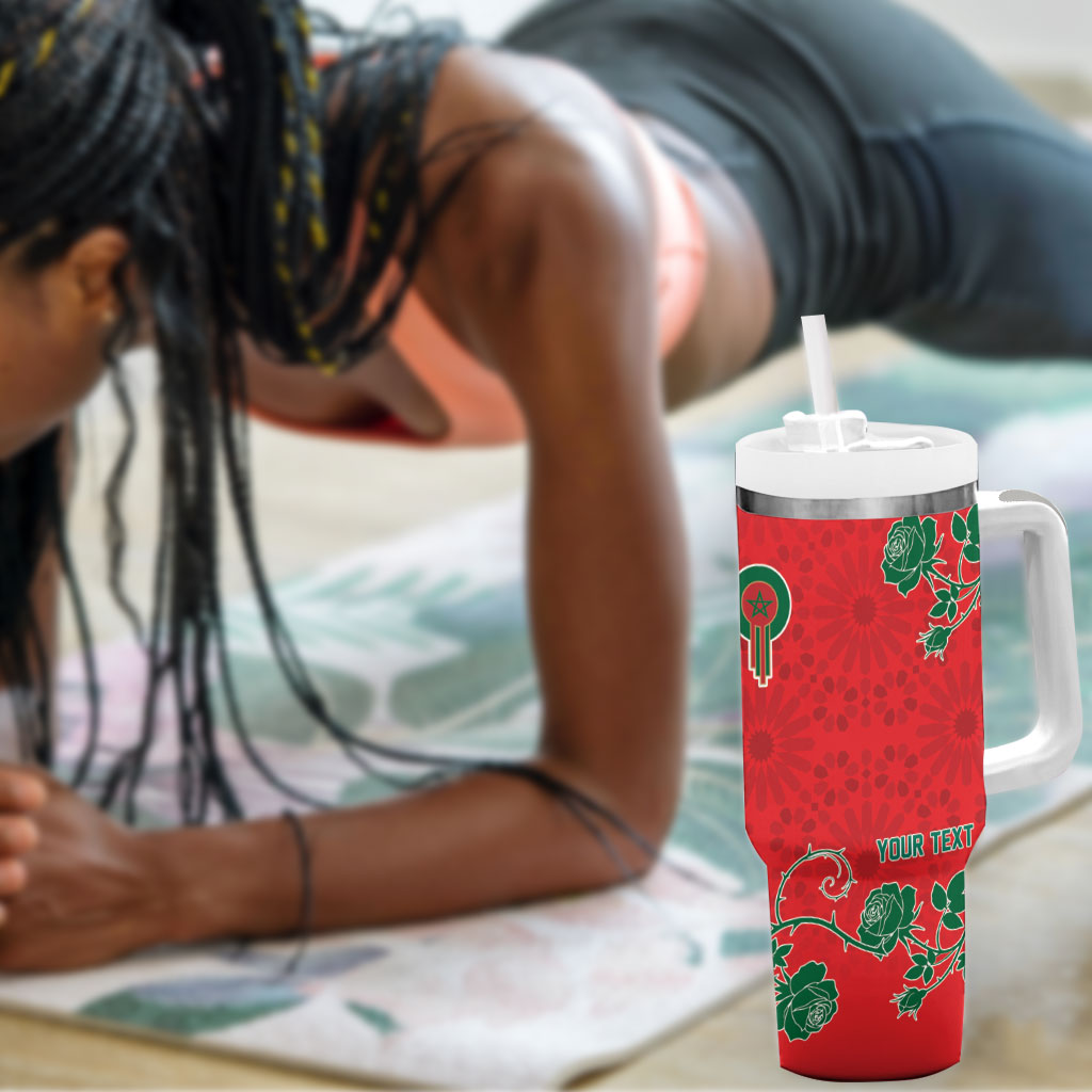 Custom Morocco Desert Rose Floral Tumbler With Handle Africa Women’s Football Champion Series 2026
