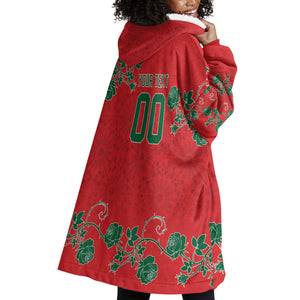 Custom Morocco Desert Rose Floral Wearable Blanket Hoodie Africa Women’s Football Champion Series 2026