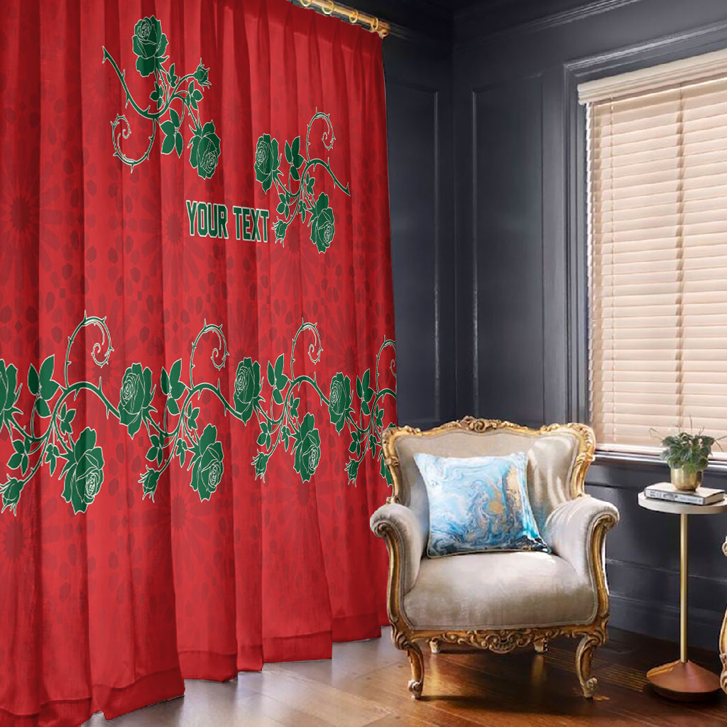 Custom Morocco Desert Rose Floral Window Curtain Africa Women’s Football Champion Series 2026