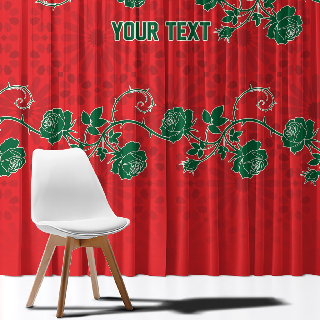 Custom Morocco Desert Rose Floral Window Curtain Africa Women’s Football Champion Series 2026