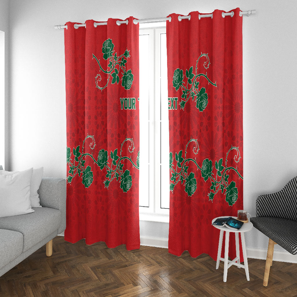 Custom Morocco Desert Rose Floral Window Curtain Africa Women’s Football Champion Series 2026