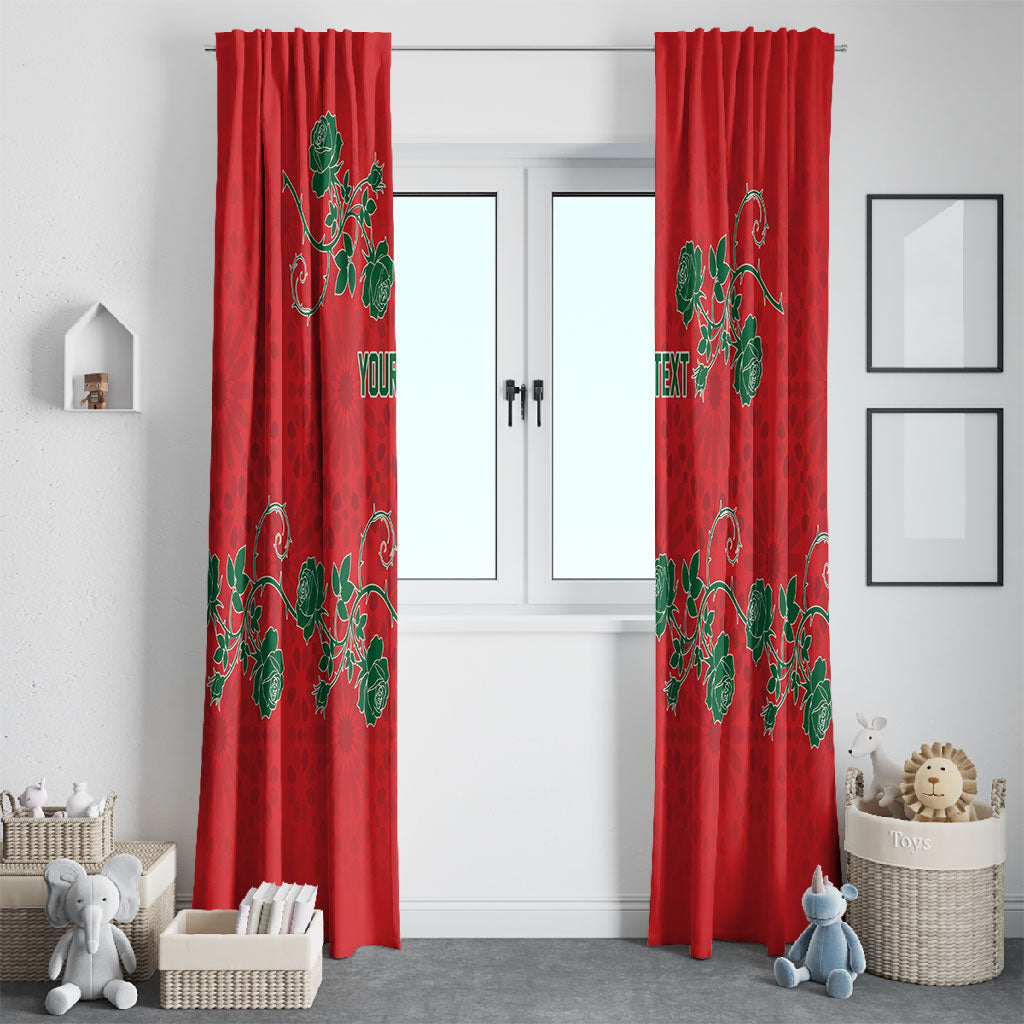 Custom Morocco Desert Rose Floral Window Curtain Africa Women’s Football Champion Series 2026