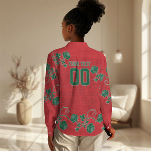 Custom Morocco Desert Rose Floral Women Casual Shirt Africa Women’s Football Champion Series 2026