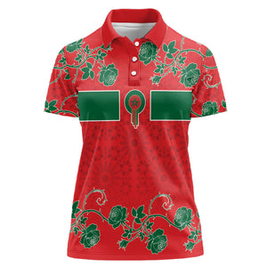 Custom Morocco Desert Rose Floral Women Polo Shirt Africa Women’s Football Champion Series 2026