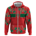 Custom Morocco Desert Rose Floral Zip Hoodie Africa Women’s Football Champion Series 2026