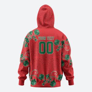 Custom Morocco Desert Rose Floral Zip Hoodie Africa Women’s Football Champion Series 2026
