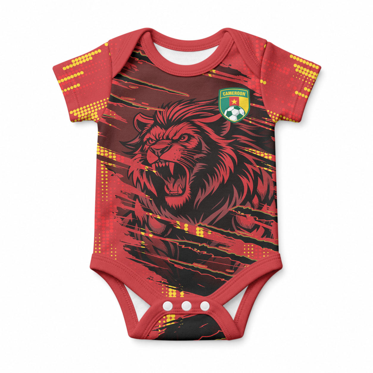 Custom Cameroon Red Lion Baby Onesie Africa Football Champion Series 2026
