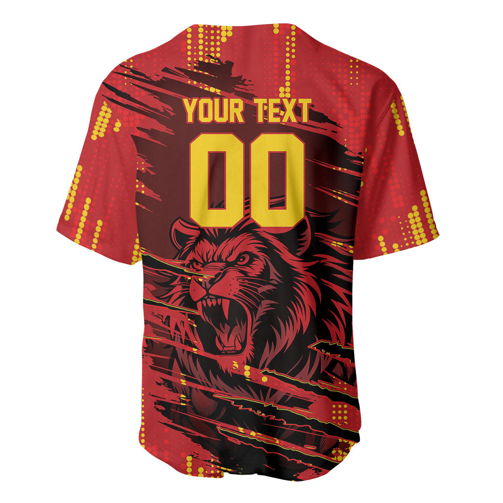 Custom Cameroon Red Lion Baseball Jersey Africa Football Champion Series 2026