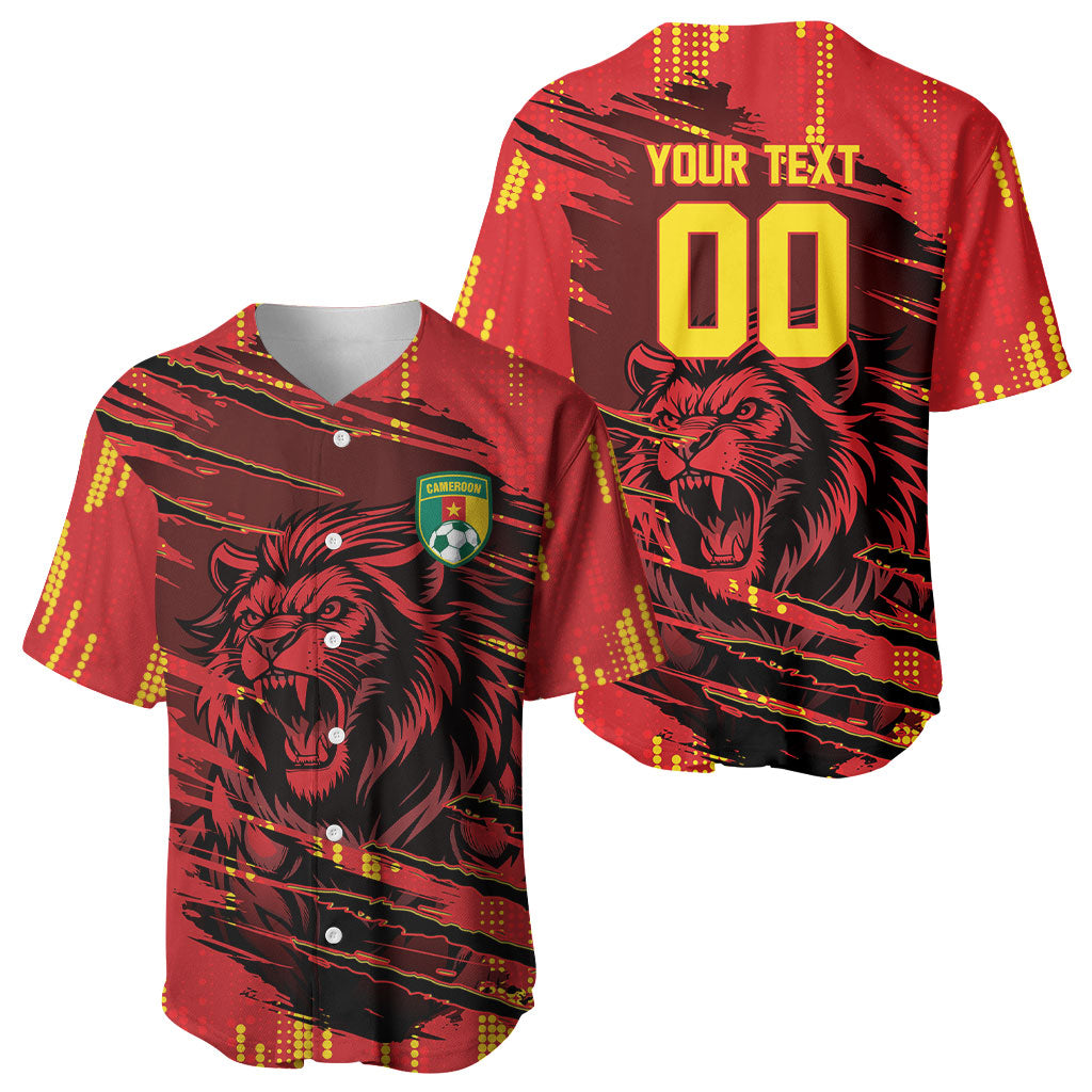 Custom Cameroon Red Lion Baseball Jersey Africa Football Champion Series 2026