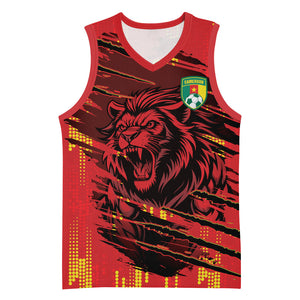 Custom Cameroon Red Lion Basketball Jersey Africa Football Champion Series 2026