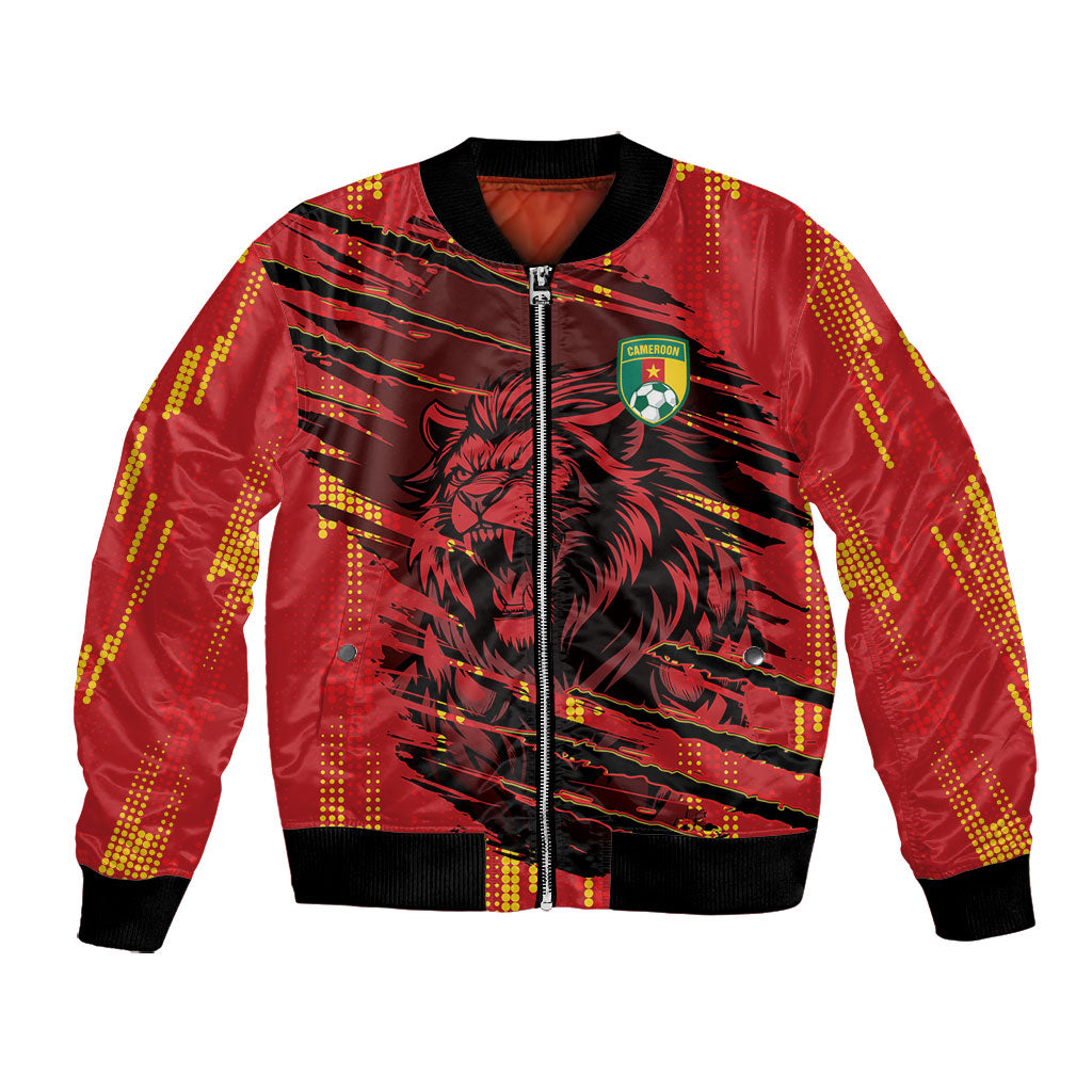 Custom Cameroon Red Lion Bomber Jacket Africa Football Champion Series 2026