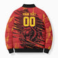 Custom Cameroon Red Lion Bomber Puffer Jacket Africa Football Champion Series 2026