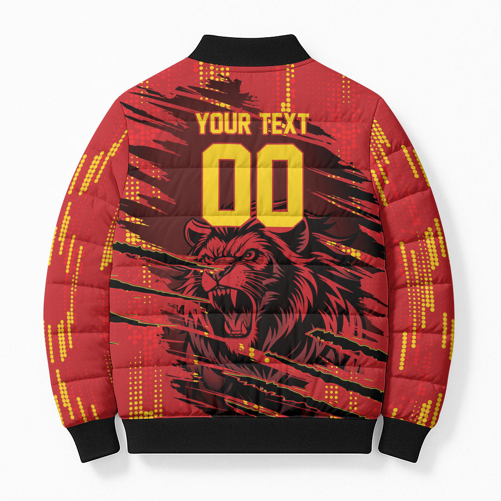 Custom Cameroon Red Lion Bomber Puffer Jacket Africa Football Champion Series 2026