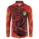 Custom Cameroon Red Lion Button Sweatshirt Africa Football Champion Series 2026