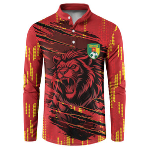 Custom Cameroon Red Lion Button Sweatshirt Africa Football Champion Series 2026