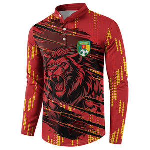 Custom Cameroon Red Lion Button Sweatshirt Africa Football Champion Series 2026
