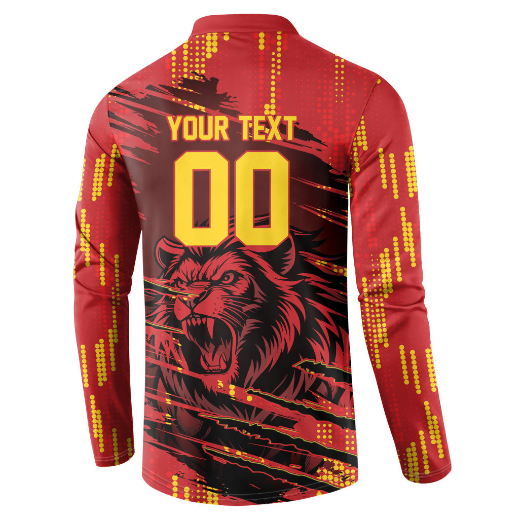 Custom Cameroon Red Lion Button Sweatshirt Africa Football Champion Series 2026