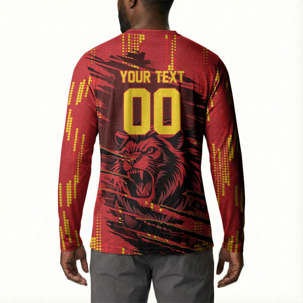 Custom Cameroon Red Lion Button Sweatshirt Africa Football Champion Series 2026