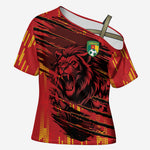 Custom Cameroon Red Lion Cross Shoulder Shirt Africa Football Champion Series 2026