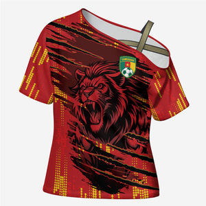 Custom Cameroon Red Lion Cross Shoulder Shirt Africa Football Champion Series 2026