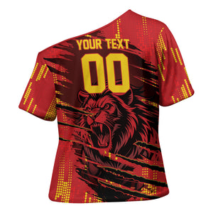 Custom Cameroon Red Lion Cross Shoulder Shirt Africa Football Champion Series 2026