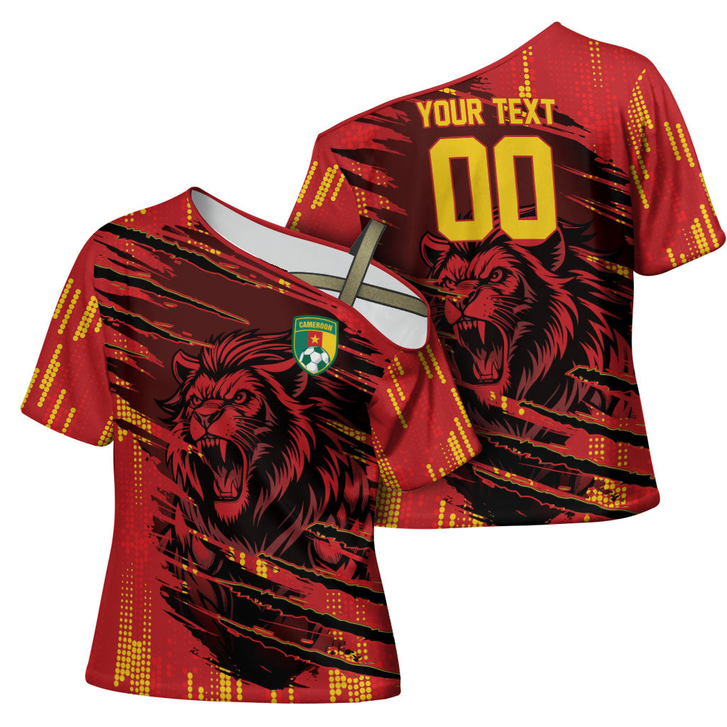 Custom Cameroon Red Lion Cross Shoulder Shirt Africa Football Champion Series 2026