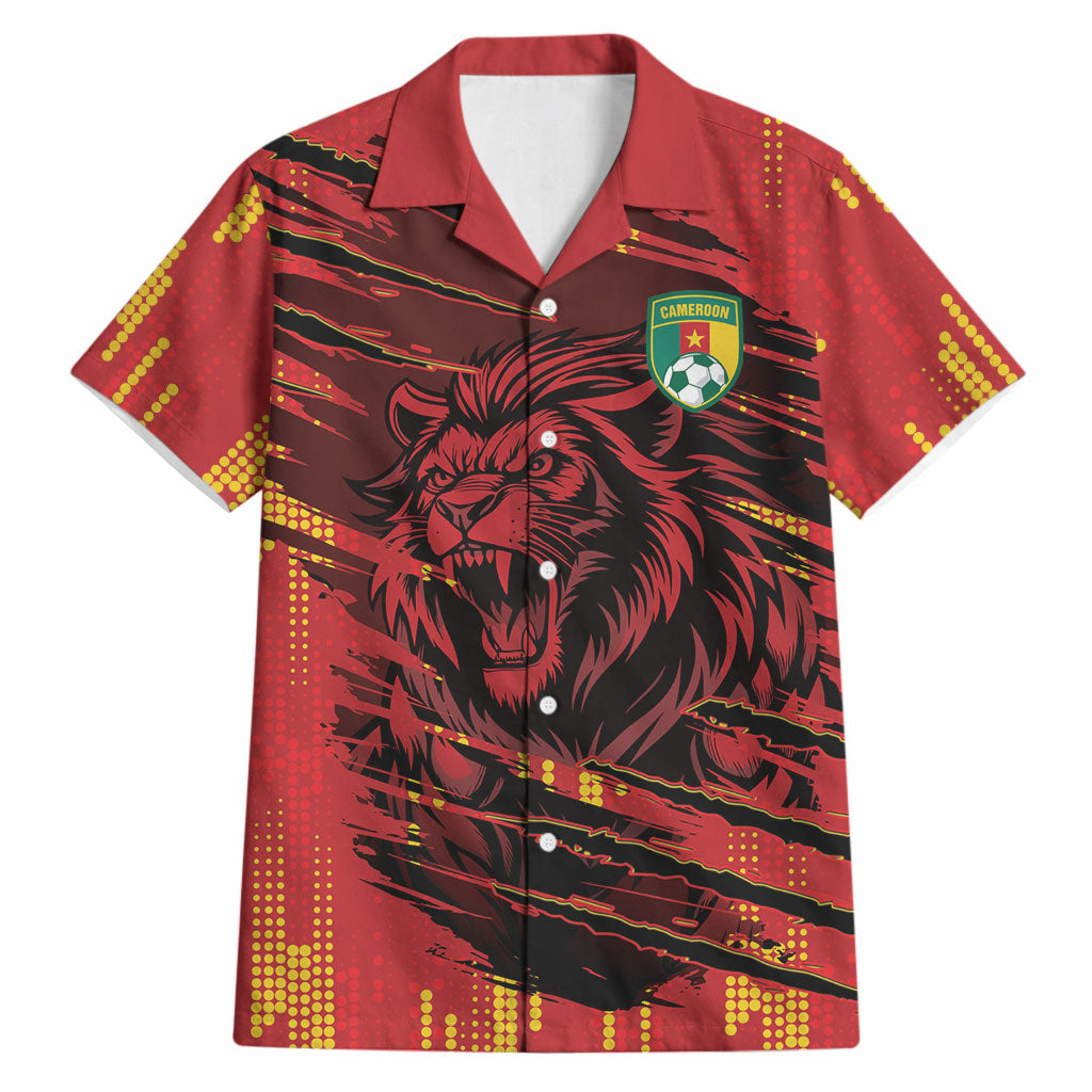 Custom Cameroon Red Lion Hawaiian Shirt Africa Football Champion Series 2026