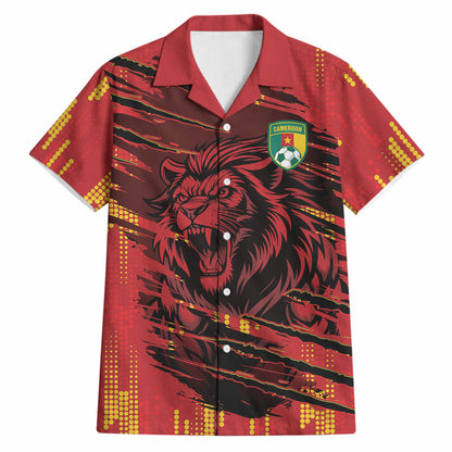 Custom Cameroon Red Lion Hawaiian Shirt Africa Football Champion Series 2026