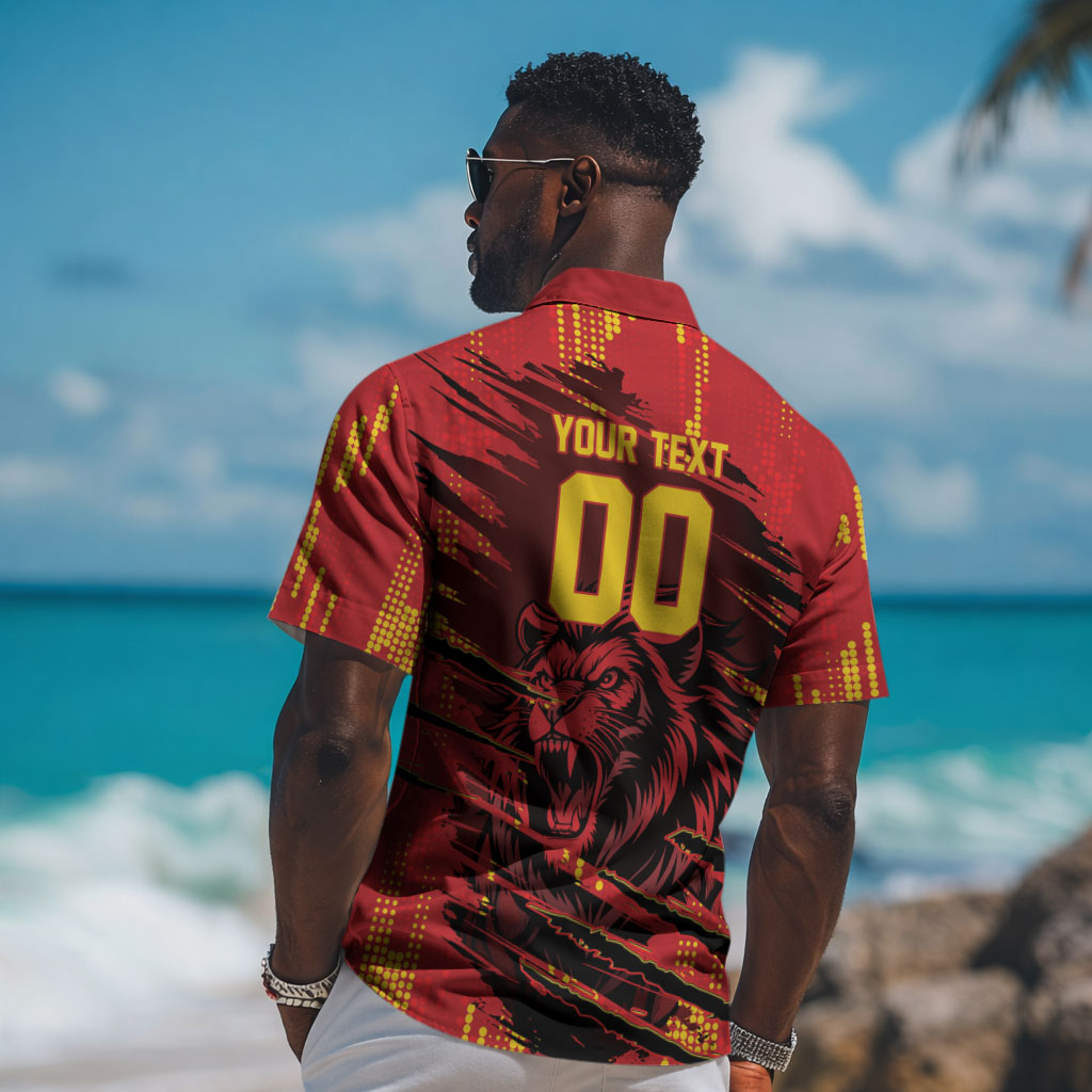 Custom Cameroon Red Lion Hawaiian Shirt Africa Football Champion Series 2026