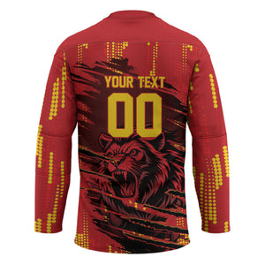 Custom Cameroon Red Lion Hockey Jersey Africa Football Champion Series 2026