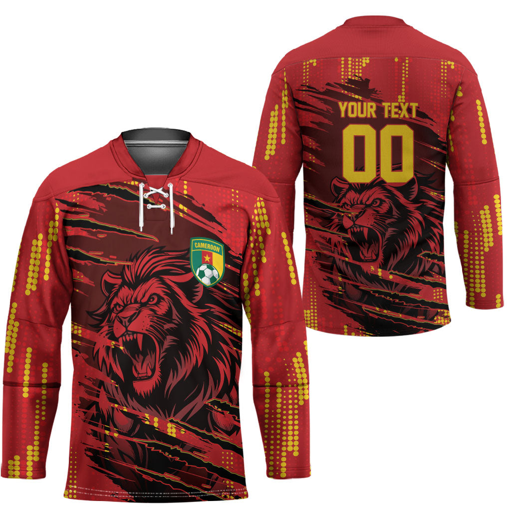 Custom Cameroon Red Lion Hockey Jersey Africa Football Champion Series 2026