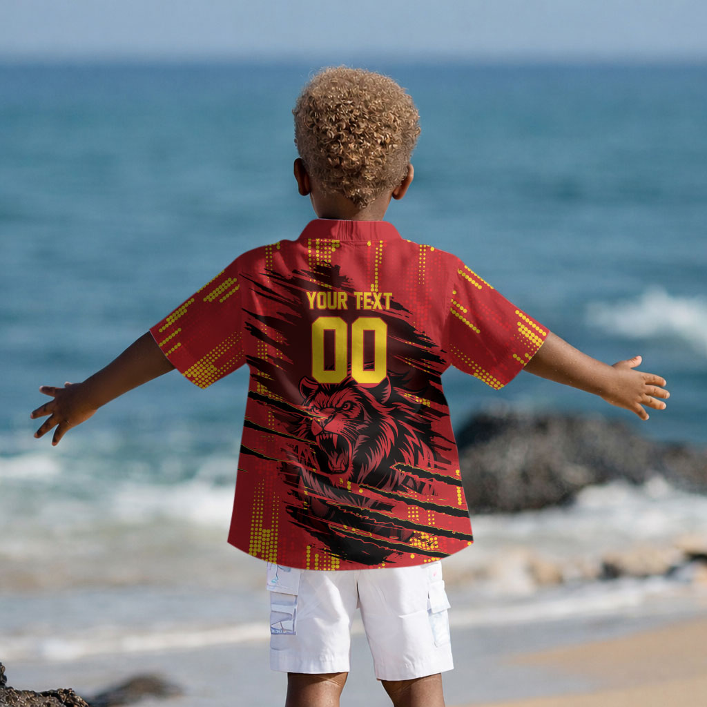 Custom Cameroon Red Lion Kid Hawaiian Shirt Africa Football Champion Series 2026