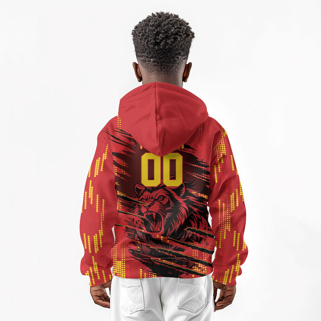 Custom Cameroon Red Lion Kid Hoodie Africa Football Champion Series 2026