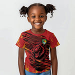 Custom Cameroon Red Lion Kid T shirt Africa Football Champion Series 2026
