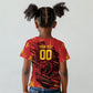 Custom Cameroon Red Lion Kid T shirt Africa Football Champion Series 2026