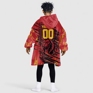 Custom Cameroon Red Lion Kid Wearable Blanket Hoodie Africa Football Champion Series 2026